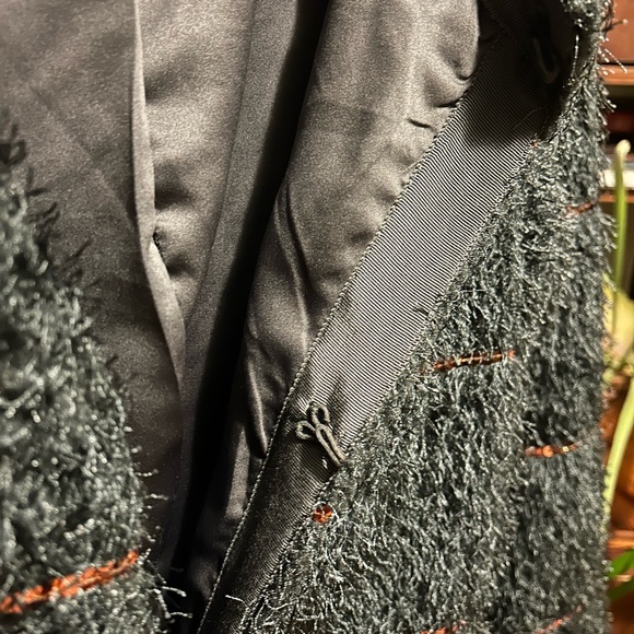 Darling navy blue fuzzy dress coat - Picture 6 of 9